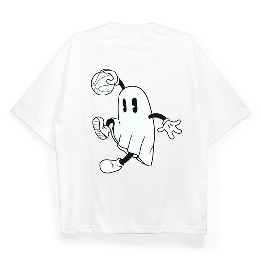 "Ghost With A Basketball" Oversized Fit T-Shirt
